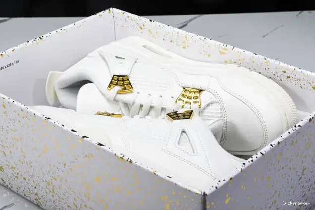 Reps LUCY Gold Jordan 4 Retro AQ9129-170 Metallic 0622